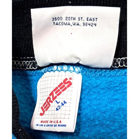 Vintage Bird Sweatshirt Teal Size XL 42-44 Morning Sun Made In USA 80s 90s - Picture 7 of 8